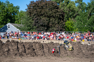 Dirt Embankment Demolition Derby With
