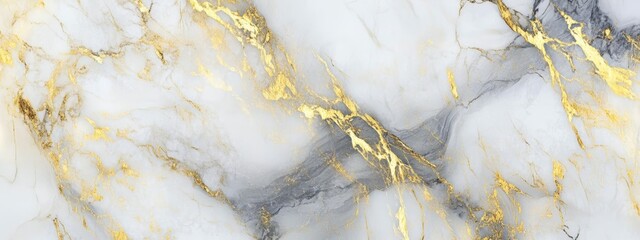Fototapeta premium Marble texture, white and gold veins, abstract pattern, luxurious background, high resolution, glossy surface, elegant design, smooth curves, natural stone appearance, seamless texture, minimalist aes