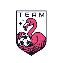 Pelican mascot for soccer football logo design. modern soccer football logo for your club or team