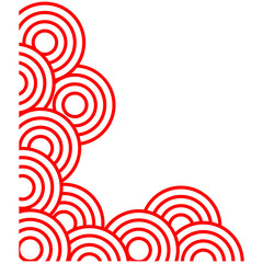 Chinese Corner Ornament. Mid autumn corner border.