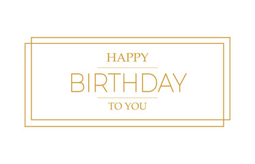 Happy Birthday text card  vector.