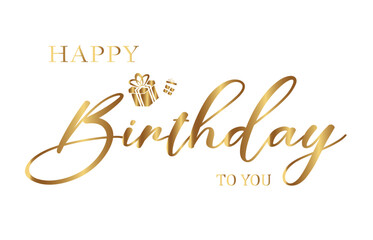 Happy Birthday text card  vector.