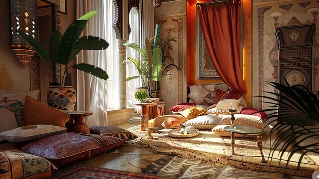 Moroccan interior Videos 4K