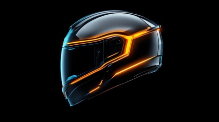 Fototapeta premium High-speed racing event helmet showcase virtual realm 3d render futuristic design close-up safety concept