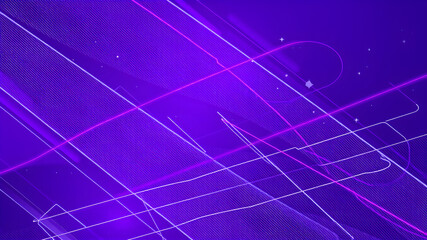 Obraz premium Abstract purple background with lines, technology lines, tech background, Abstract Purple Background with Flowing Lines