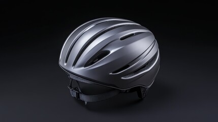 Fototapeta premium Cycling safety gear urban environment product showcase dark background close-up view modern design