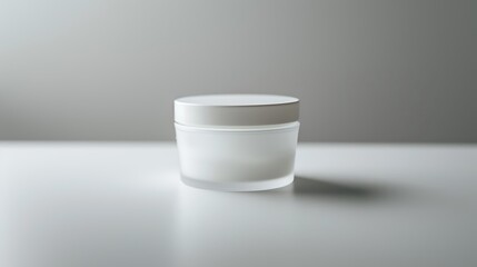 A classic clear glass jar on the beautifull empty background