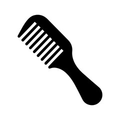 Comb black silhouette vector illustration on white background.
