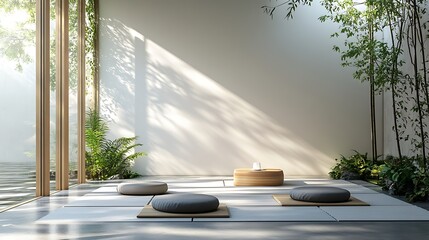 Relaxing zen space design modern interior tranquil environment
