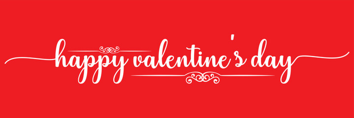 Happy valentine's day hand lettering - handmade calligraphy. Happy Valentine's day romantic greeting card, typography poster etc. vector illustration