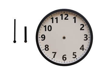 Clock Face and Hands:  A Detailed Close-up