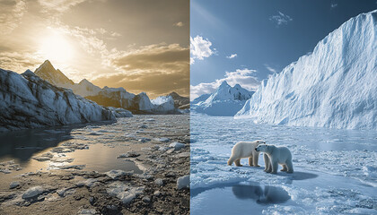 Melting glaciers versus preserved Arctic