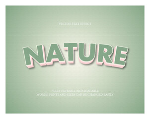Nature typography premium editable text effect 