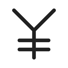 Obraz premium yen line color icon