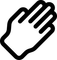 UI Gloves Vector Icon Illustration. Line Style