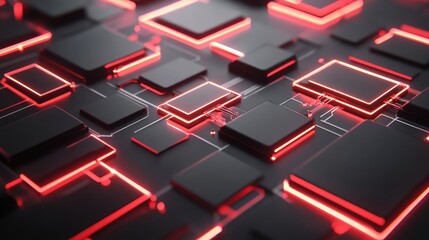 Abstract futuristic AI graphics featuring glowing interconnected nodes and vibrant geometric designs on a clean backdrop