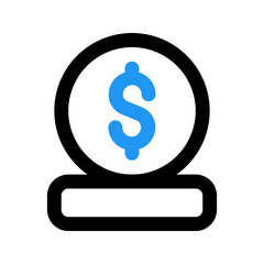 coin line color icon