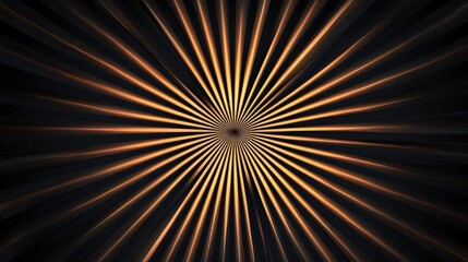 Burst abstract background idea. Abstract design featuring golden rays emanating from a central point against a dark background.