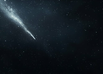 Obraz premium Celestial Wonder: A Comet's Graceful Passage Through the Starry Expanse