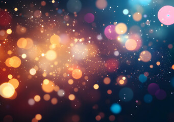 Abstract Festive Lights: A Kaleidoscope of Sparkling Colors