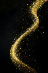 Golden Glitter Trail: A Luxurious Abstract Art Photography