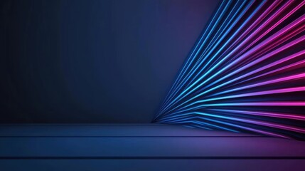 Burst abstract background idea. Abstract background with vibrant blue and pink light rays creating a dynamic visual effect.