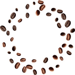 Coffee beans isolated on white background. Wave of Coffee bean background. Vector illustration Mesh gradient wes used