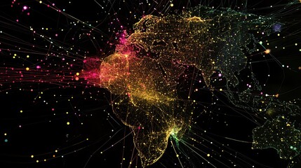Global Network Connections: A Visualization of Worldwide Interconnectivity