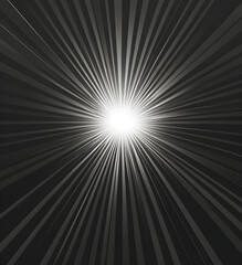 Fototapeta premium Radiant Light Burst: A Monochromatic Abstract Design