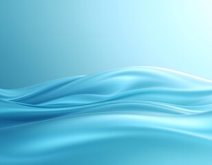 Serene Blue Waves: Abstract Fluid Art with Gentle Undulations