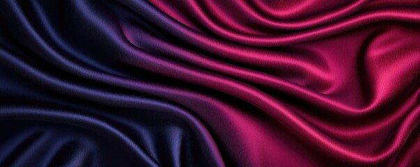 Obraz premium Velvet abstract background idea. Elegant silky fabric in deep red and black for luxurious backgrounds and textures.