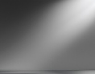 Monochromatic Light Beam on Gray Studio Background