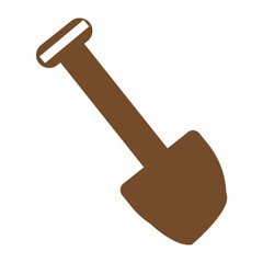 chocolate shovel gardening vector
