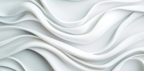 Obraz premium Chalkboard abstract background concept. Flowing white fabric waves create a serene and elegant background texture.