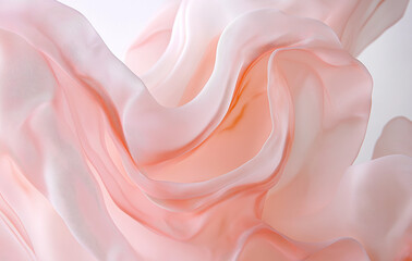 Obraz premium Abstract vector illustration of pink smoke on a white background, featuring smooth edges, soft glow effects, wavy lines, and elegant flowing patterns in high resolution