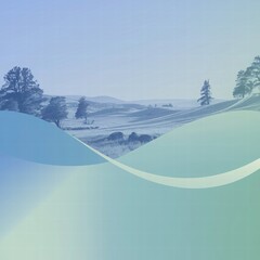 winter landscape with mountains