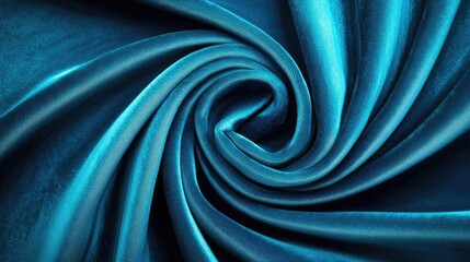 Obraz premium Velvet abstract background idea. Elegant turquoise fabric texture showing intricate folds and soft sheen.