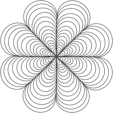 Abstract style painting, Painting for coloring, Black line drawing, Doodle style drawing, Black line art without a definite shape as a circle, With white background, Art, Mandala.