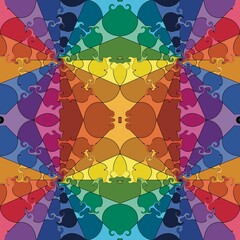 Fototapeta premium Abstract, Beautiful multicolor image, Abstract pattern, Used as background image, Fabric slope, Print, Carpet pattern, Wrap, Cover, Product texture pattern.