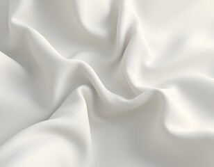 Obraz premium Creamy Fabric Drapes: Serene Minimalist Texture Study