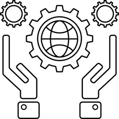 It governance icon. Outline icon style