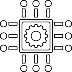 Hardware icon. Outline icon style