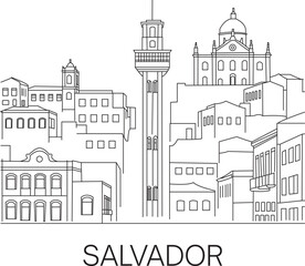 Salvador City Line Draw Simple Minimalist
