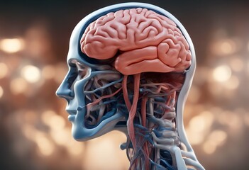 brain illustration organ body human 3d anatomy