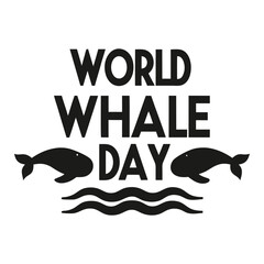 World whale day Background Template design for Poster or Banner