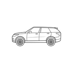 car outline on white background