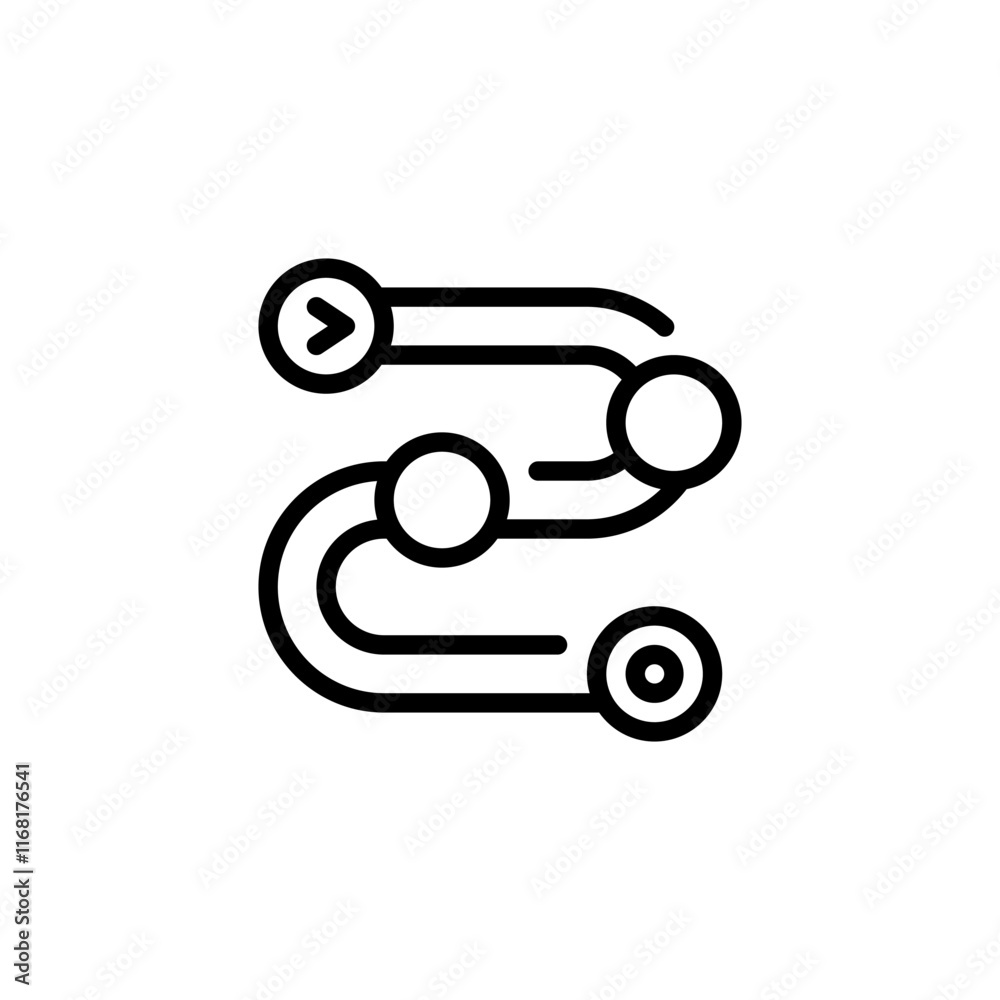 Poster project timeline line icon. linear style sign for mobile concept and web design. outline vector icon