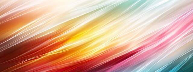 Obraz premium Soft waves of colorful light blending seamlessly to create a serene abstract background reflecting warmth and tranquility.