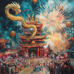 Fototapeta premium New Year Festival
