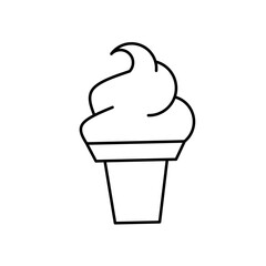 a cone of ice cream